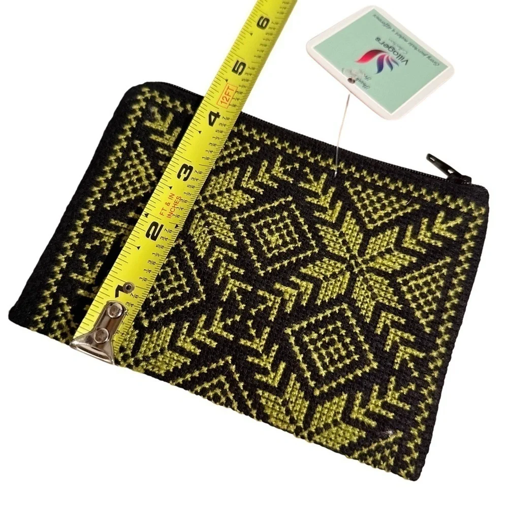 Tatreez Handmade Crossbody & Wallet Pouch Embroidered Cross Stitched Palestinian